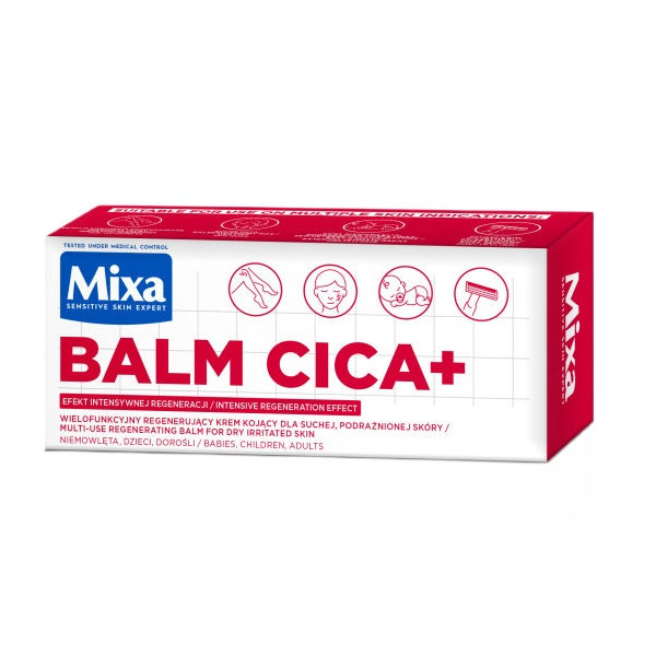 MIXA Balm Cica+ wielofunkcyjny regenerujący krem kojący dla podrażnionej skóry zapewniający efekt intensywnej regeneracji 50ml