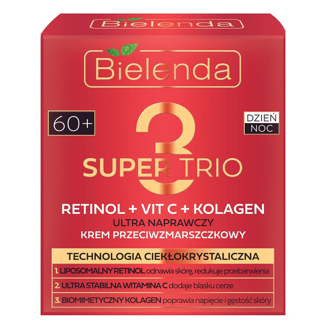 Bielenda Super Trio ultra naprawczy krem przeciwzmarszczkowy 60+ 50ml