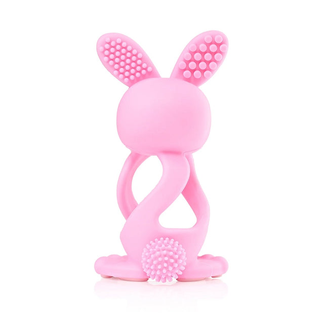 Brush-Baby Bobbie Bunny Teether zabawka-gryzak dla niemowląt Rose Pink