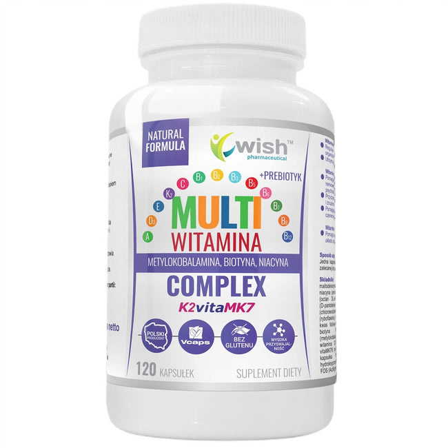 WISH Pharmaceutical Multiwitamina Complex + Prebiotyk suplement diety 120 kapsułek