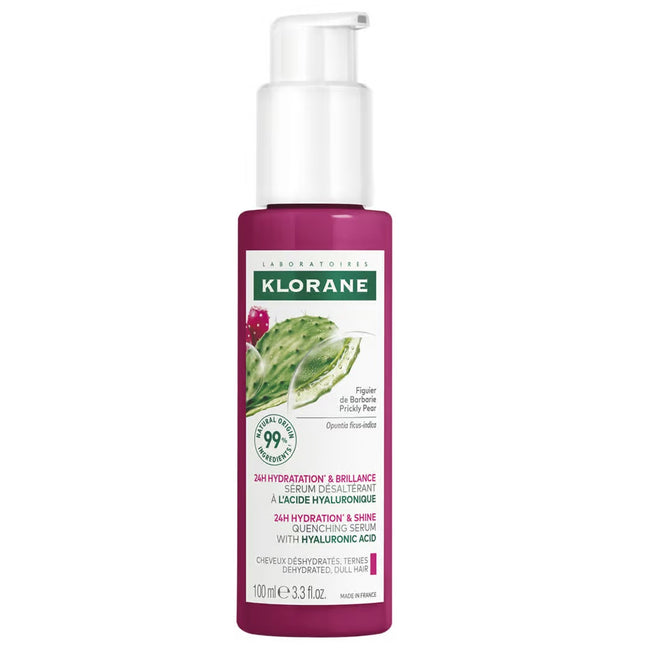 Klorane 24H Hydration & Shine Serum nawilżające serum do włosów z opuncją figową 100ml