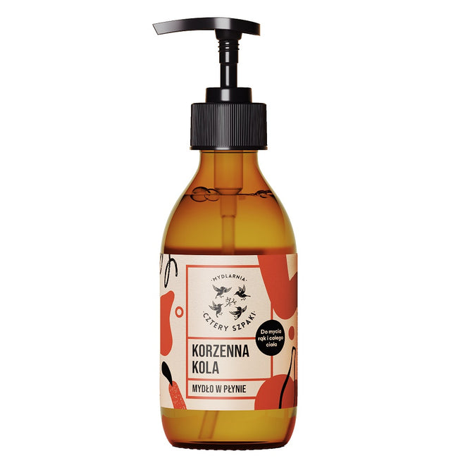 Mydlarnia Cztery Szpaki Naturalne mydło w płynie Korzenna Kola 300ml