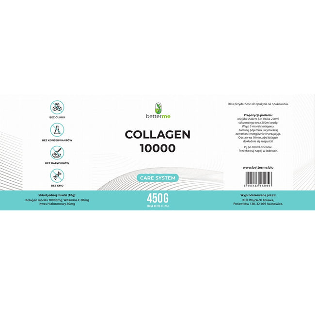BetterMe Collagen 10000 Care System suplement diety na mocne stawy kości i mięśnie 450g
