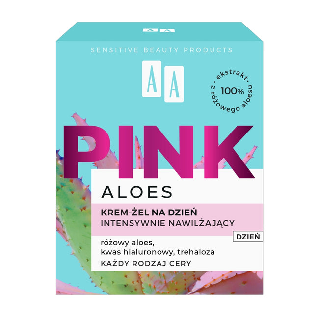 AA Aloes Pink krem intensywnie nawilżający żelowy na dzień 50ml