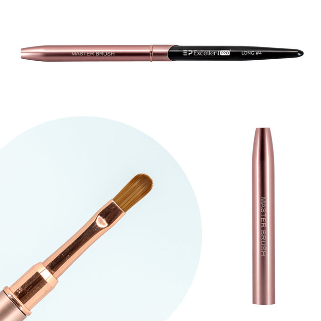 Excellent PRO Master Brush pędzelek Long #4 Pink & Black