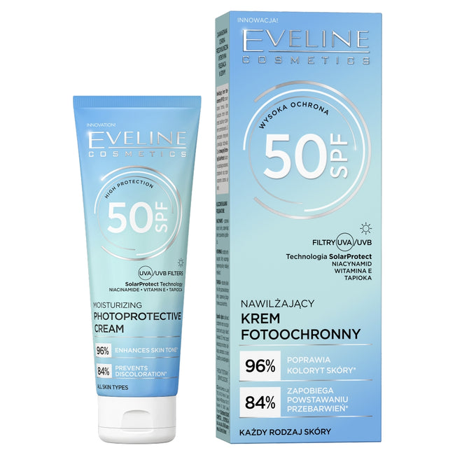 Eveline Cosmetics Nawilżający krem fotoochronny SPF50 30ml