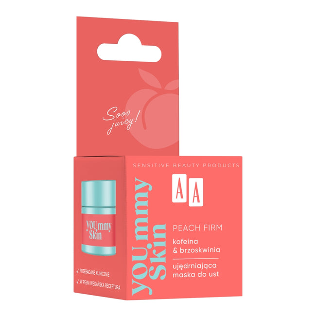 AA YOU.mmy Skin Peach Firm ujędrniająca maska do ust 10g