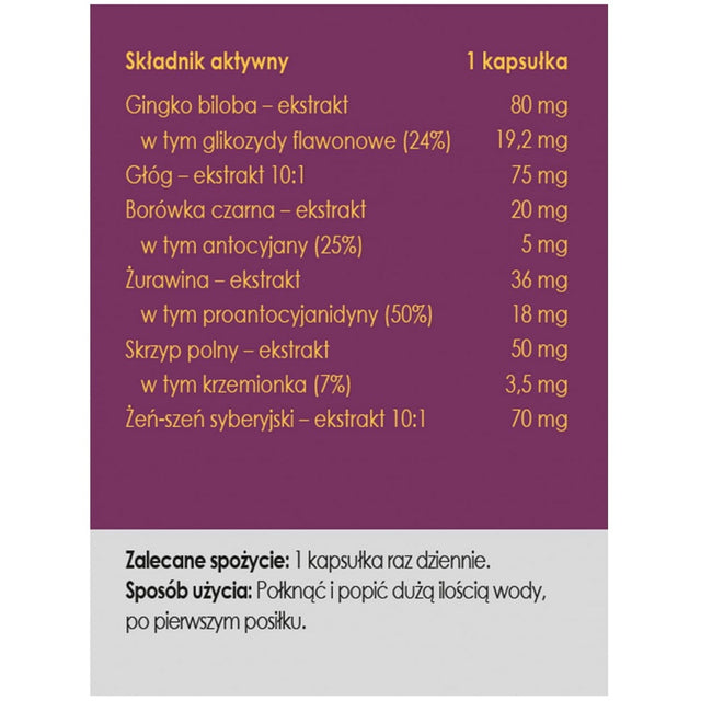 Panaseus Senior suplement diety 50 kapsułek