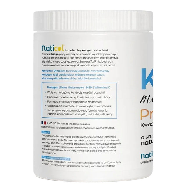 AltoPharma Kolagen Morski Premium Typu I 10000mg + MSM 500 mg + Kwas Hialuronowy 40mg + Witamina C 80mg suplement diety 400g