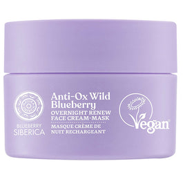 Natura Siberica Blueberry Siberica wegański odmładzający krem-maska do twarzy na noc 50ml
