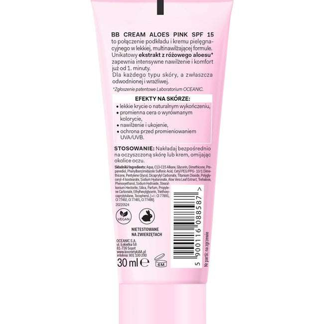 AA Aloes Pink multinawilżający krem BB 30ml