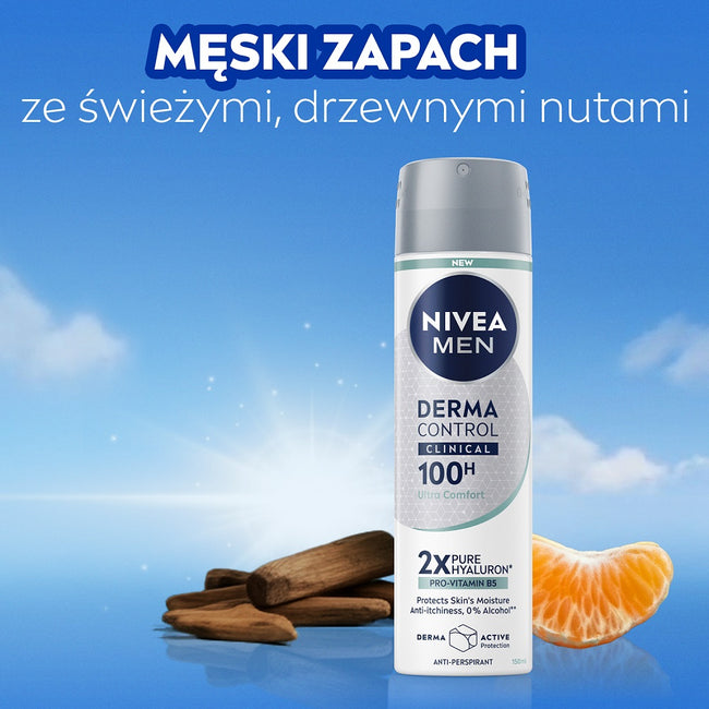 Nivea Men Derma Control Clinical Ultra Comfort antyperspirant spray 150ml