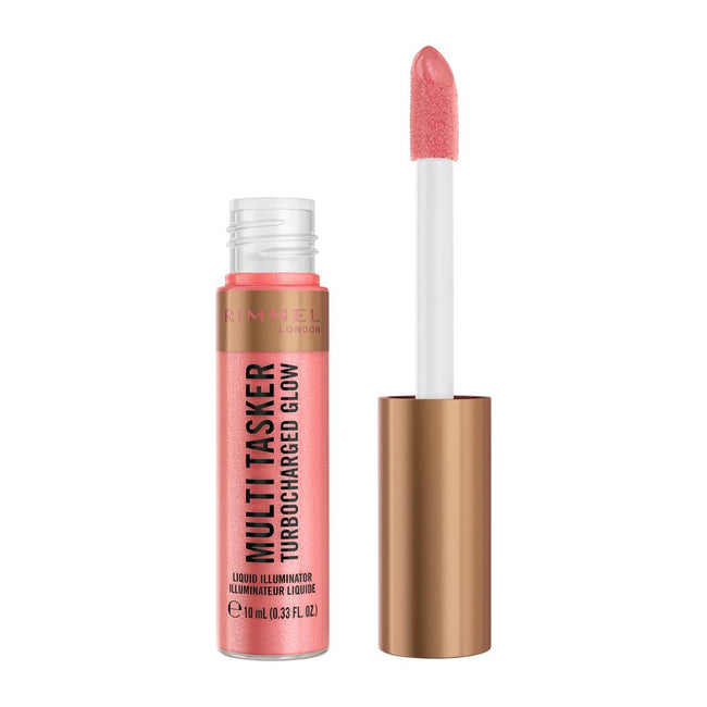 Rimmel Multi Tasker Turbocharged Glow rozświetlający róż w płynie