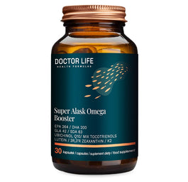 Doctor Life Super Alask Omega Booster suplement diety wspierający serce i zmniejszający stany zapalne 30 kapsułek