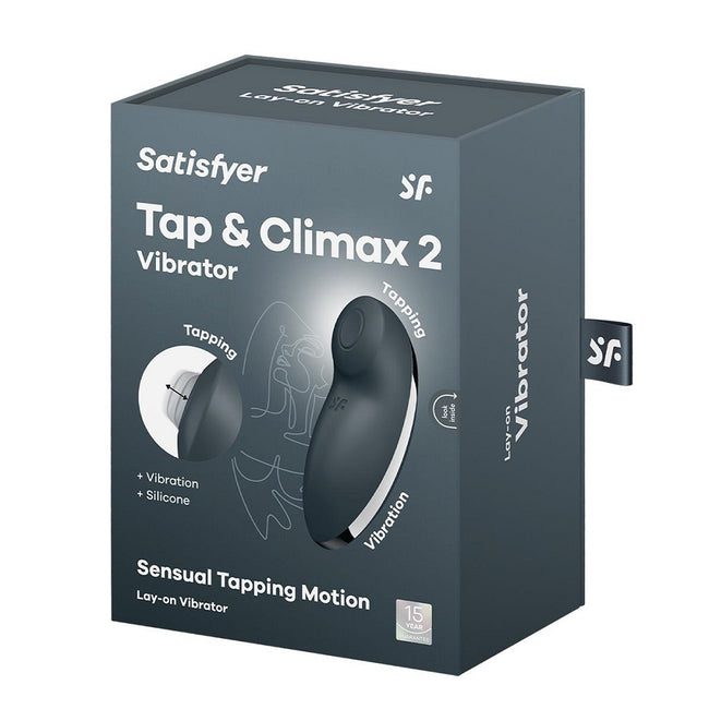 Satisfyer Tap & Climax 2 wibrator nakładany z funkcją stukania Grey