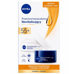 Nivea 2 Pack Przeciwzmarszczkowy + Rewitalizujący krem na dzień i krem na noc 55+ 2x50ml