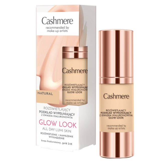 Cashmere Glow Look rozświetlający podkład wypełniający z kwasem hialuronowym 30ml