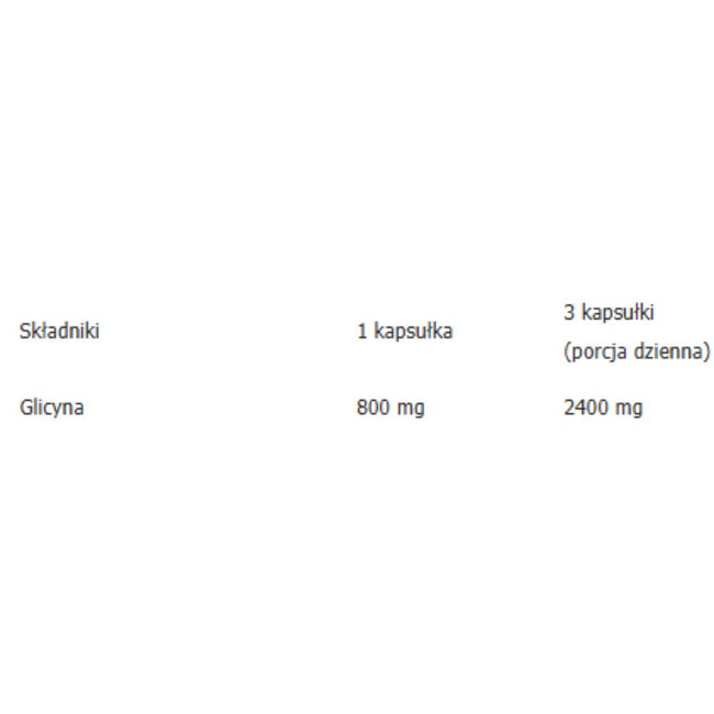 Aliness Glycine 800mg suplement diety 100 kapsułek