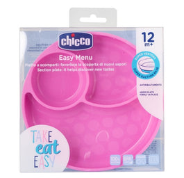 Chicco Talerz silikonowy 3-dzielny Girl