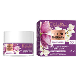 Eveline Cosmetics Lifting Therapy Niacynamid intensywnie ujędrniający krem-serum 50+ 50ml