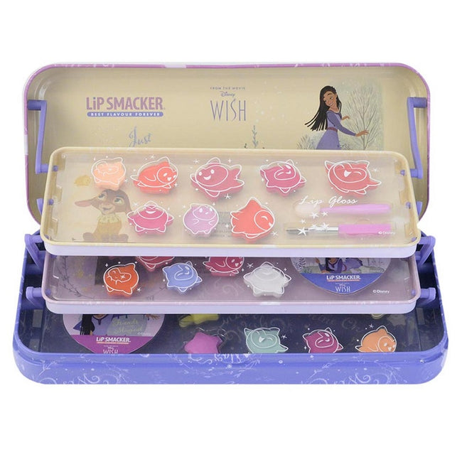 Lip Smacker Disney Wish Makeup Case Triple Layer Beauty Tin zestaw kosmetyków do makijażu dla dzieci