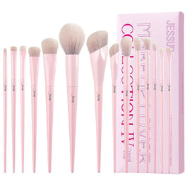 JESSUP Crystal Pink Makeup Brushes zestaw pędzli do makijażu T495 14szt.
