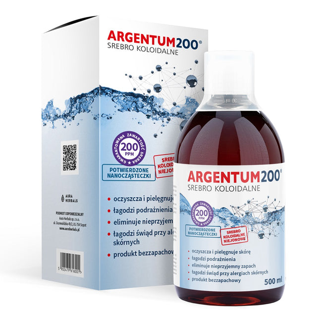 Aura Herbals Argentum200 Srebro Koloidalne 200ppm tonik 500ml
