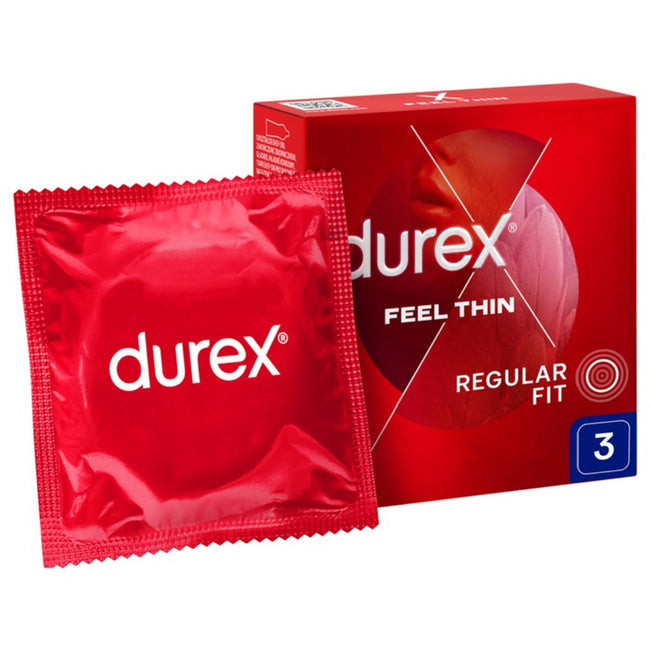 Durex Feel Thin cienkie prezerwatywy lateksowe 3szt