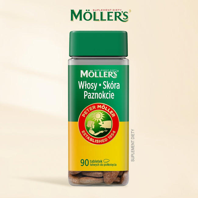 Möller's Włosy Skóra Paznokcie suplement diety 90 tabletek