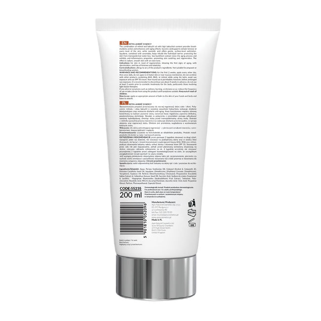APIS Retin-Ambre Synergy Home terApis regenerujący balsam do ciała i rąk z retinolem i kwasem bursztynowym 200ml