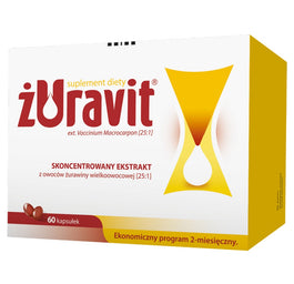 Żuravit Suplement diety na infekcje dróg moczowych 60 kapsułek