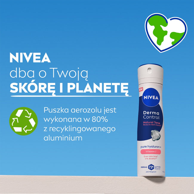 Nivea Derma Control Natural Tone antyperspirant spray 150ml