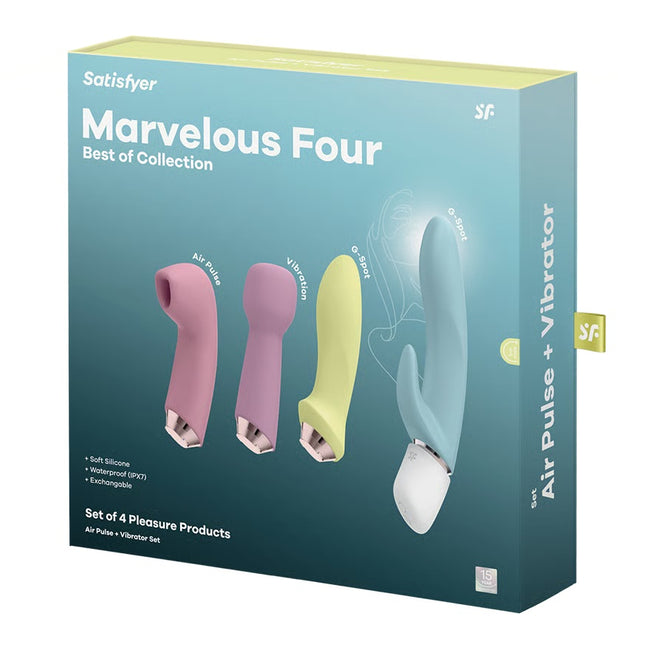 Satisfyer Marvelous Four wibrator z wymiennymi nakładkami