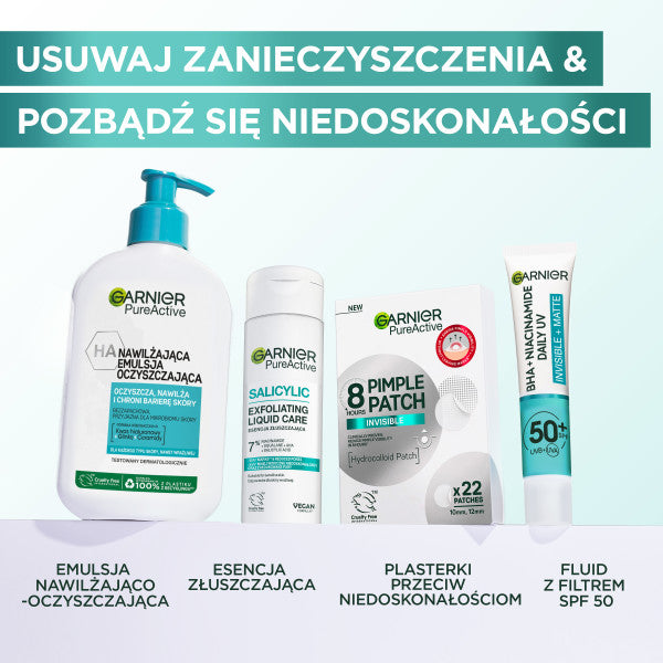 Garnier Pure Active niewidoczne hydrokoloidowe plastry na niedoskonałości 22szt