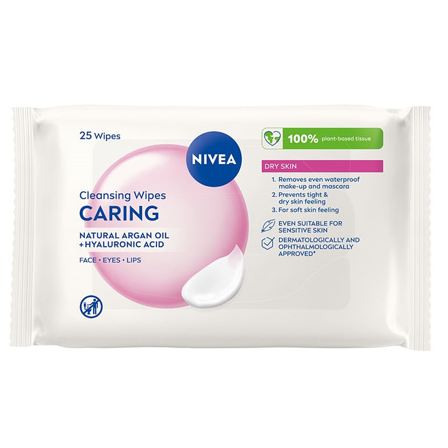 Nivea 3w1 łagodzące chusteczki do demakijażu 25szt.