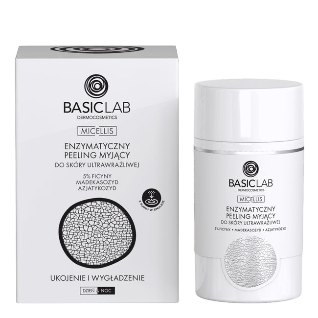 BasicLab Micellis enzymatyczny peeling myjący do skóry ultrawrażliwej 35g