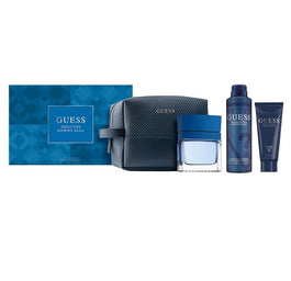 Guess Seductive Homme Blue zestaw woda toaletowa spray 100ml + dezodorant spray 226ml + żel pod prysznic 100ml + kosmetyczka