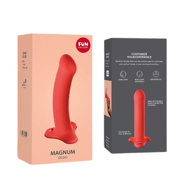 FUN FACTORY Magnum elastyczne dildo Czerwone