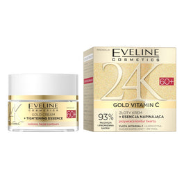 Eveline Cosmetics 24K Gold Vitamin C złoty krem + esencja napinająca 60+ 50ml