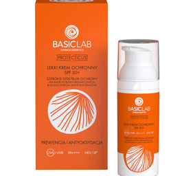 BasicLab Protecticus lekki krem ochronny SPF50+ Prewencja i Antyoksydacja 50ml
