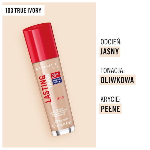 Rimmel Lasting Finish 25HR SPF20 długotrwały podkład do twarzy