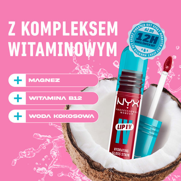 NYX Professional MakeUp Lip I.V. nawilżająco-pigmentujący błyszczyk do ust