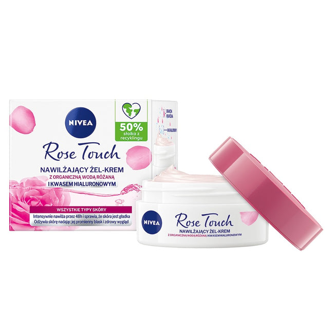 Nivea Rose Touch nawilżający żel-krem z organiczną wodą różaną 50ml
