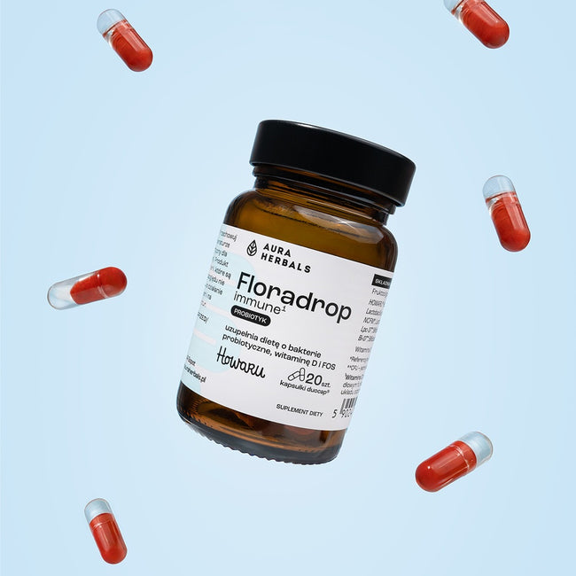 Aura Herbals Floradrop immune¹ probiotyk suplement diety 20 kapsułek