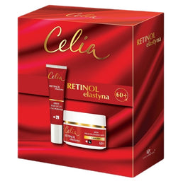 Celia Retinol Elastyna zestaw krem do twarzy 60+ 50ml + krem pod oczy i na powieki 15ml