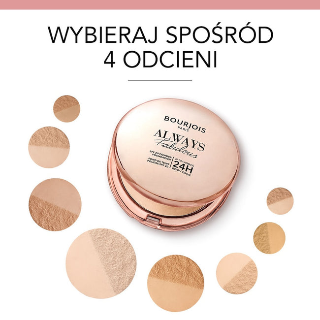 Bourjois Always Fabulous matujący puder w kompakcie z filtrem SPF20