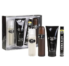 Cuba Original Cuba Black zestaw woda toaletowa spray 100ml + woda toaletowa spray 35ml + żel pod prysznic 200ml + woda po goleniu 100ml