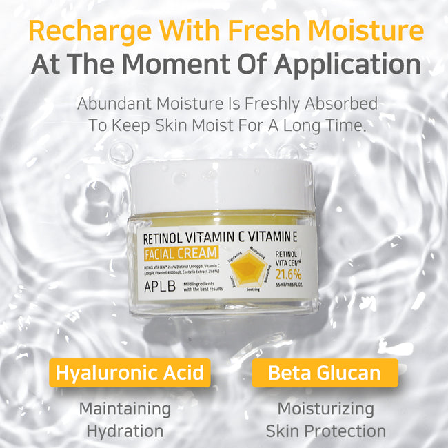 APLB Retinol Vitamin C Vitamin E Facial Cream rozświetlający krem do twarzy 55ml