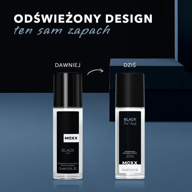 Mexx Black For Him dezodorant w naturalnym sprayu 75ml