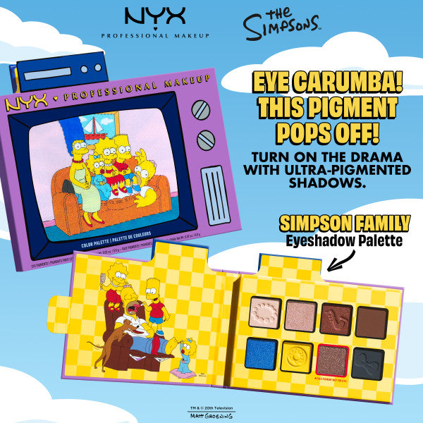 NYX Professional MakeUp Simpson Family Palette paleta cieni z mocnym pigmentem 6.4g